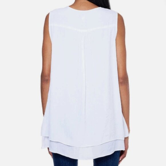 Cristina B Top White Sleeveless Women's Size XXL - Picture 2 of 11